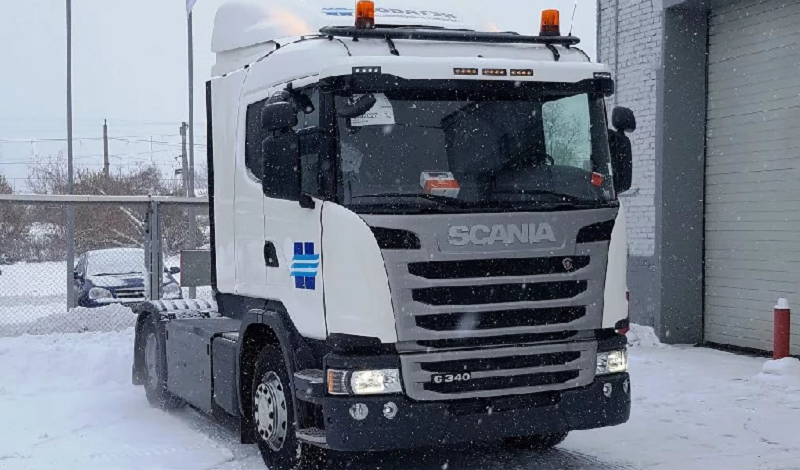 управление грузовиком Scania на СПГ